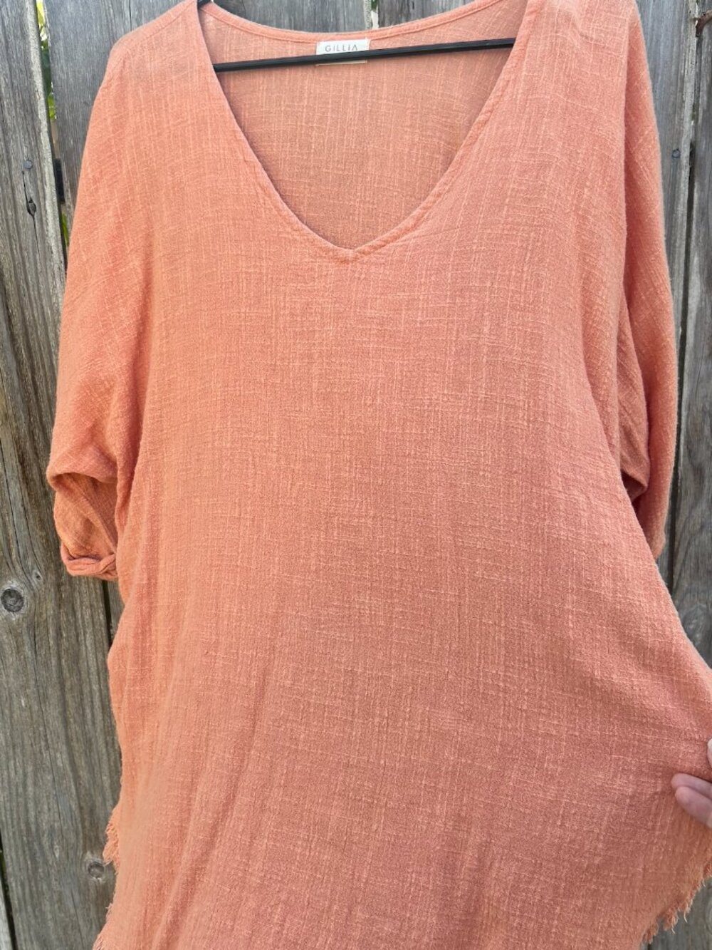 Gillia Mini Kaftan size small in a beautiful coral color